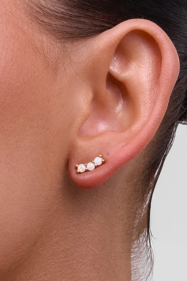 Emery Opal Gold Earring