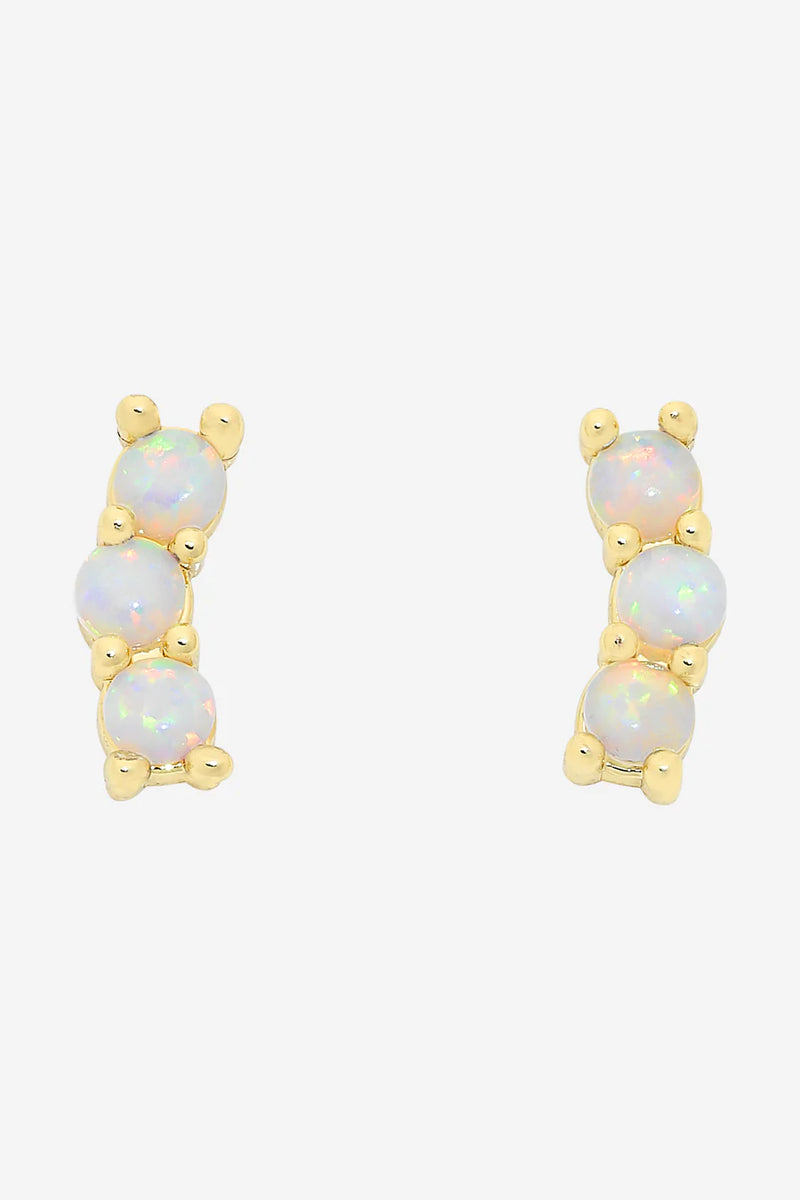 Emery Opal Gold Earring