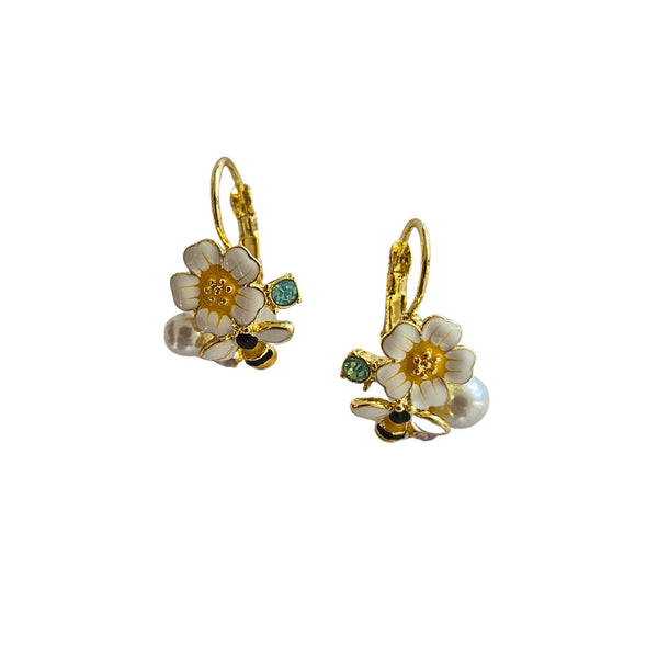 Enamel Earring Bees
