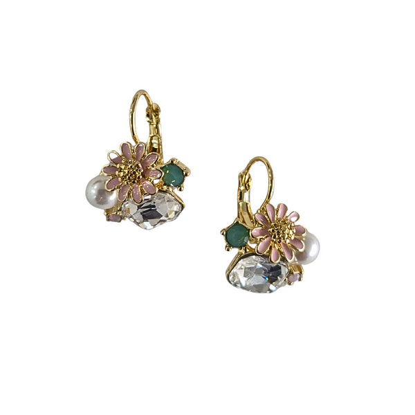 Enamel Earring Floral