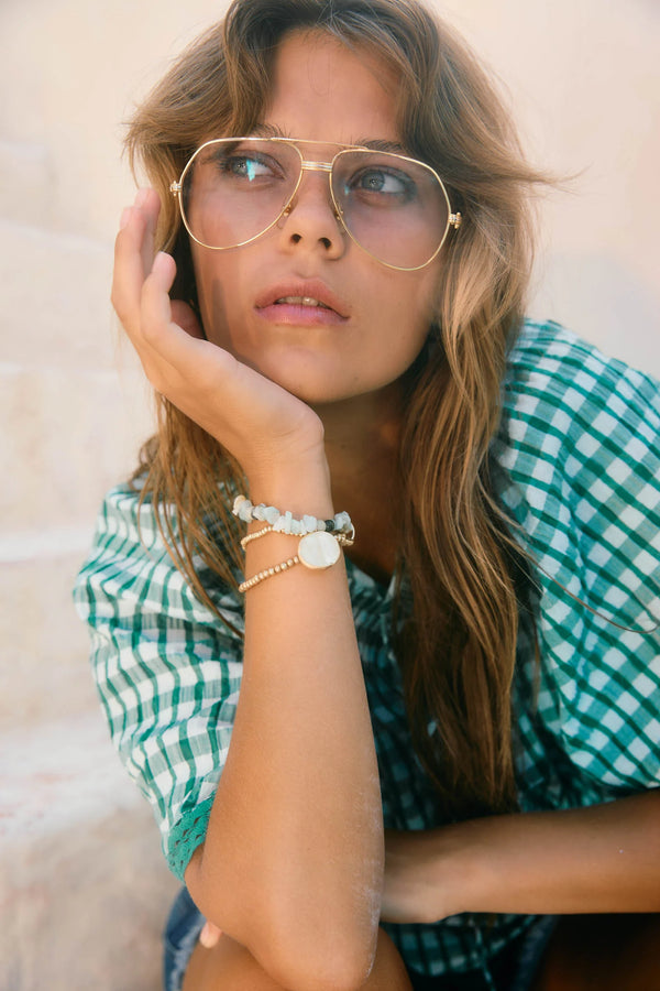 Esther Bracelet Set Mint Stone