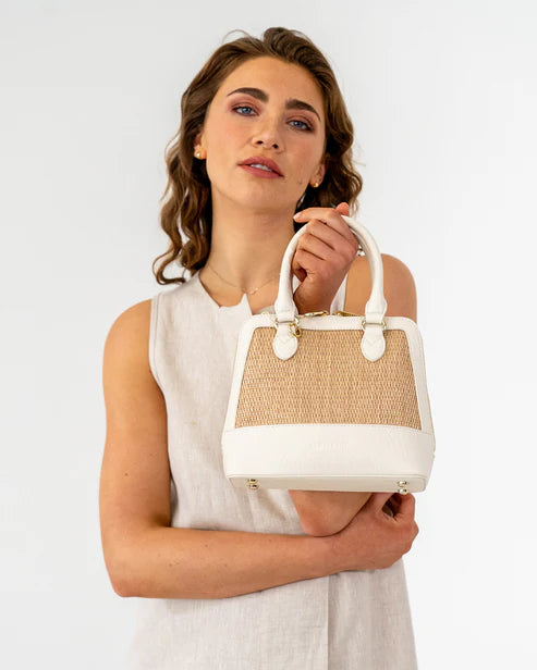 Fairfax Top Grip Bag - Natural Weave