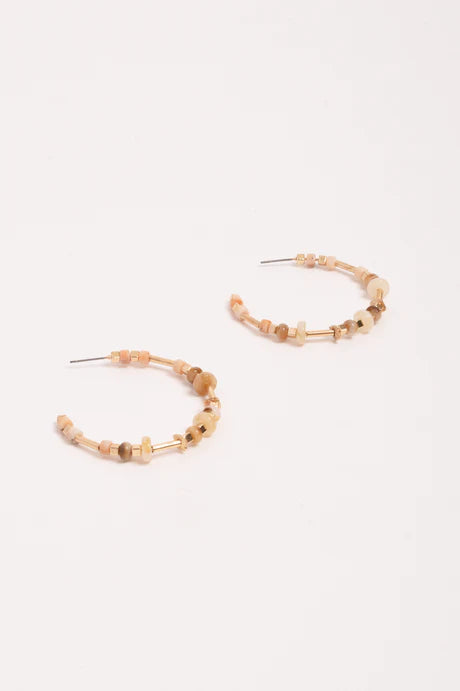 Fine Mixed Materials Hoops Natural