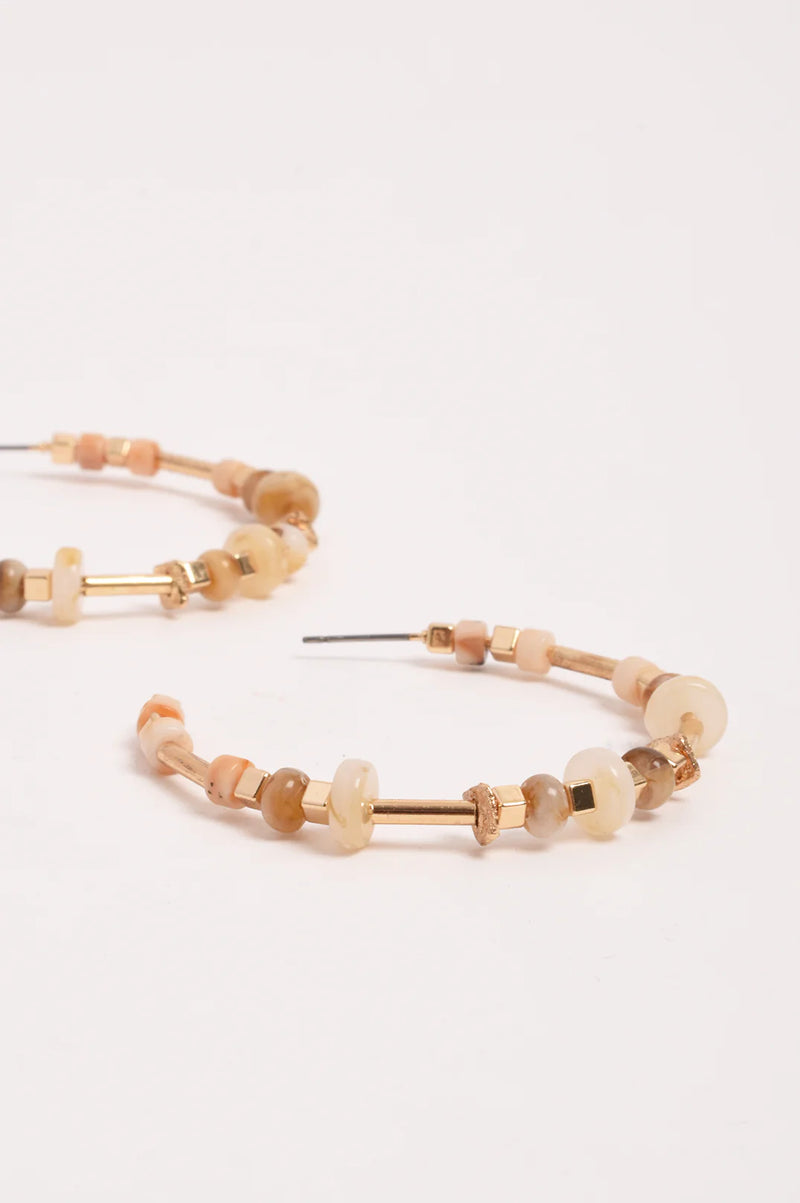 Fine Mixed Materials Hoops Natural