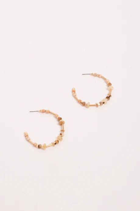 Fine Mixed Materials Hoops Natural