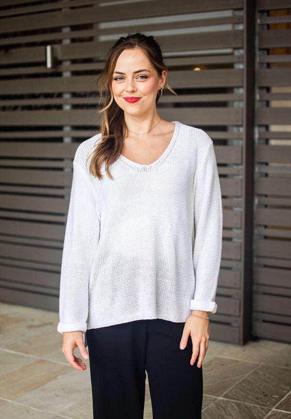 Georgia Knit White