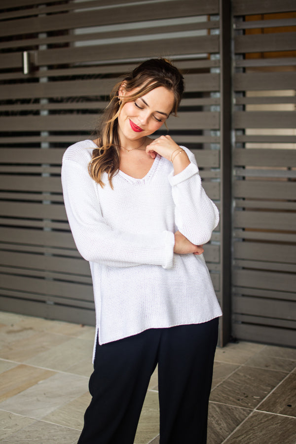 Georgia Knit White