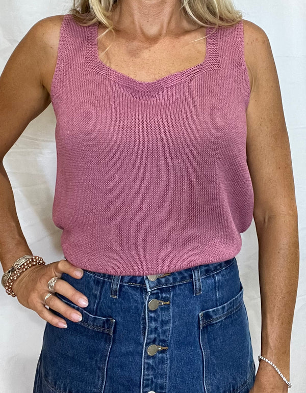 Square Neck Tank Mulberry