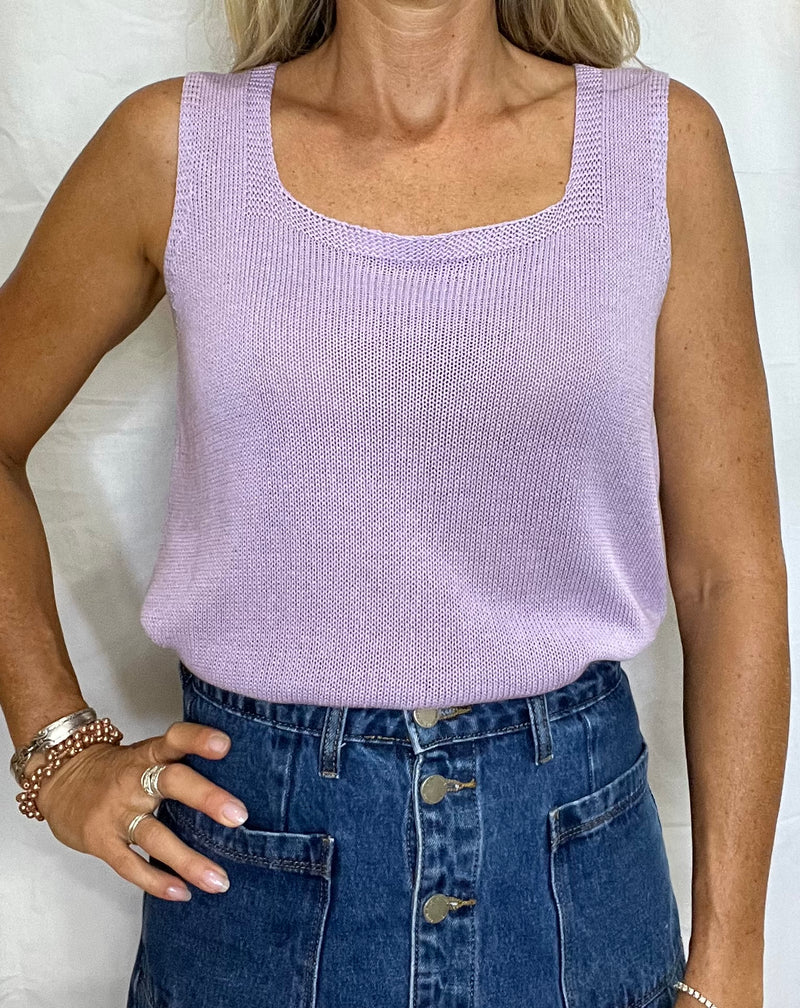 Square Neck Tank Lilac