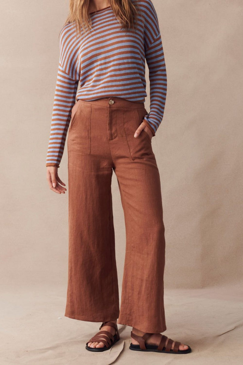 Jude Linen Pants Rust