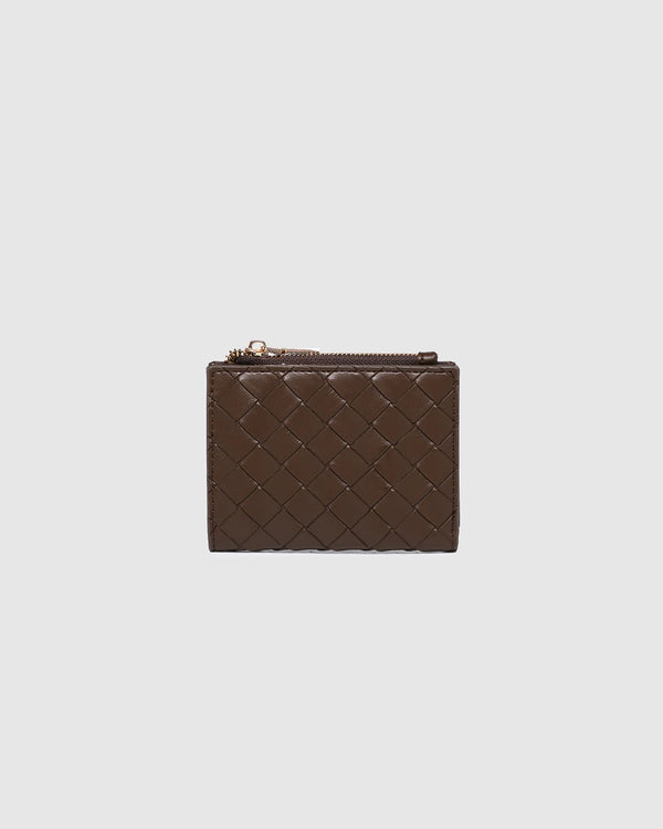 Lily Woven Wallet Chocolate