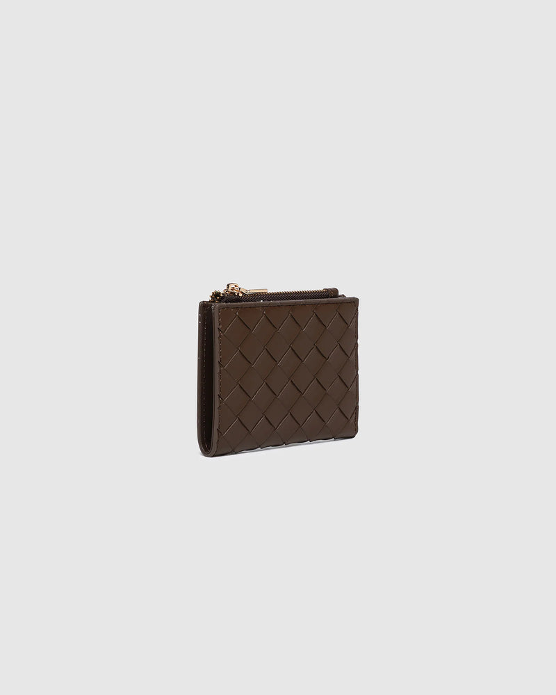 Lily Woven Wallet Chocolate