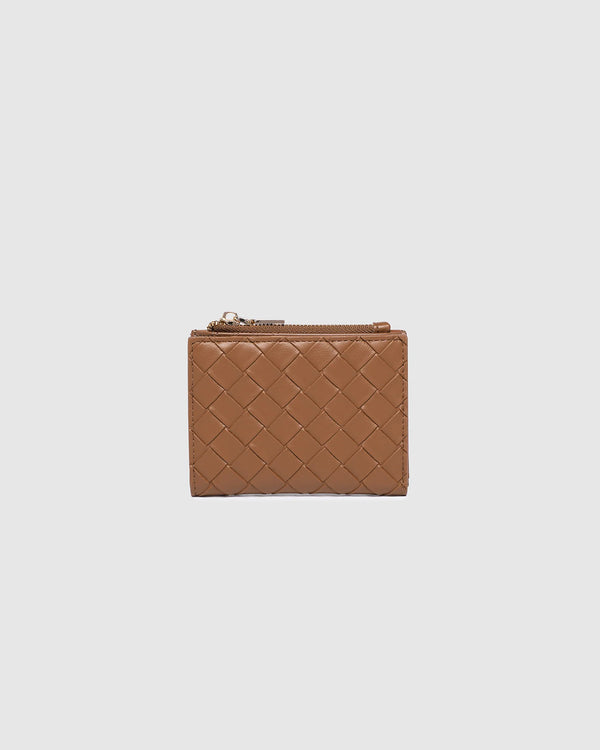 Lily Woven Wallet Tan