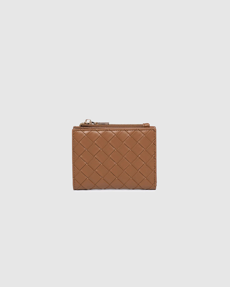 Lily Woven Wallet Tan