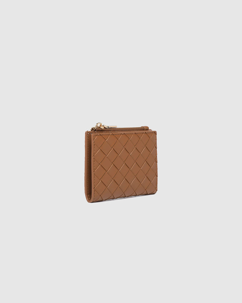 Lily Woven Wallet Tan
