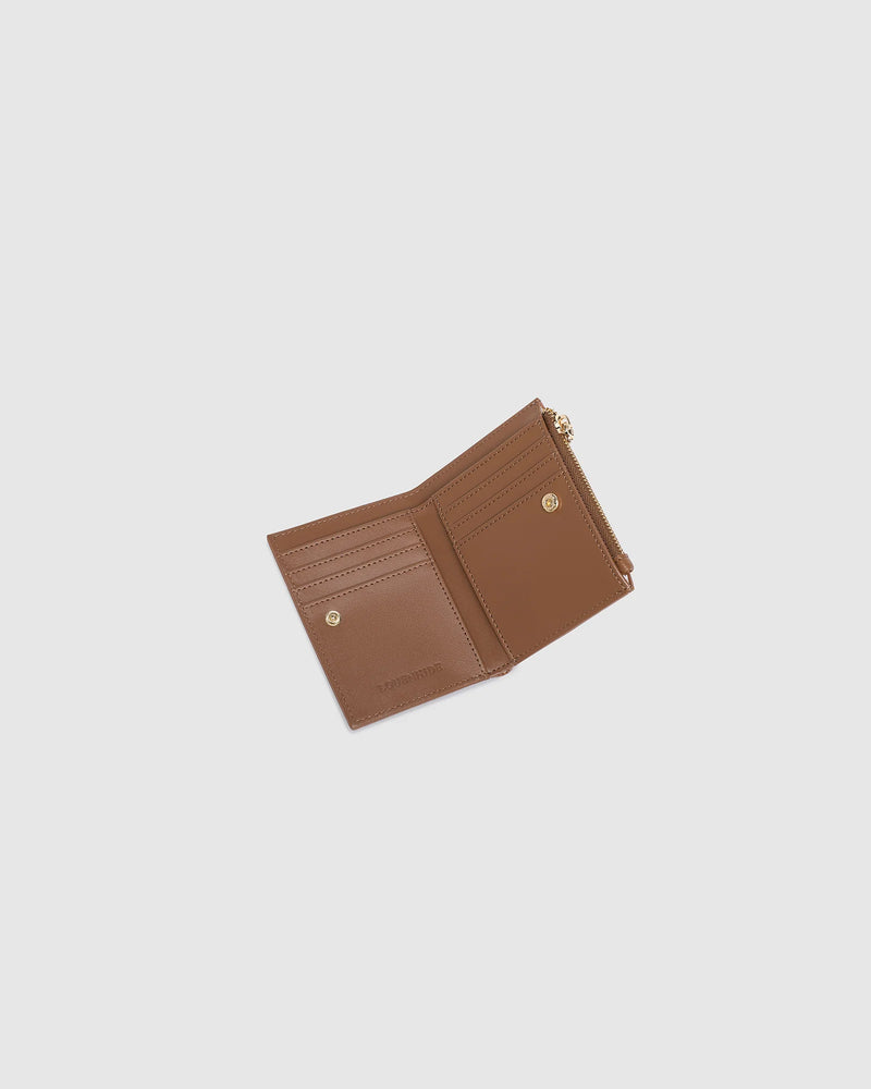 Lily Woven Wallet Tan