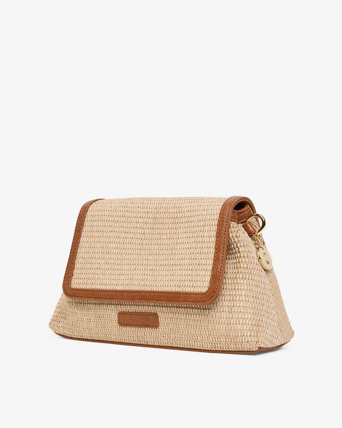 Lugano Crossbody Bag Tan Weave