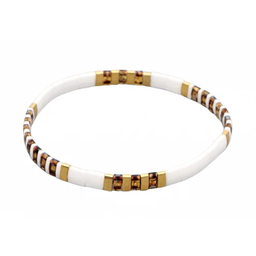 Ibiza Bracelet Luxe White and Bronze