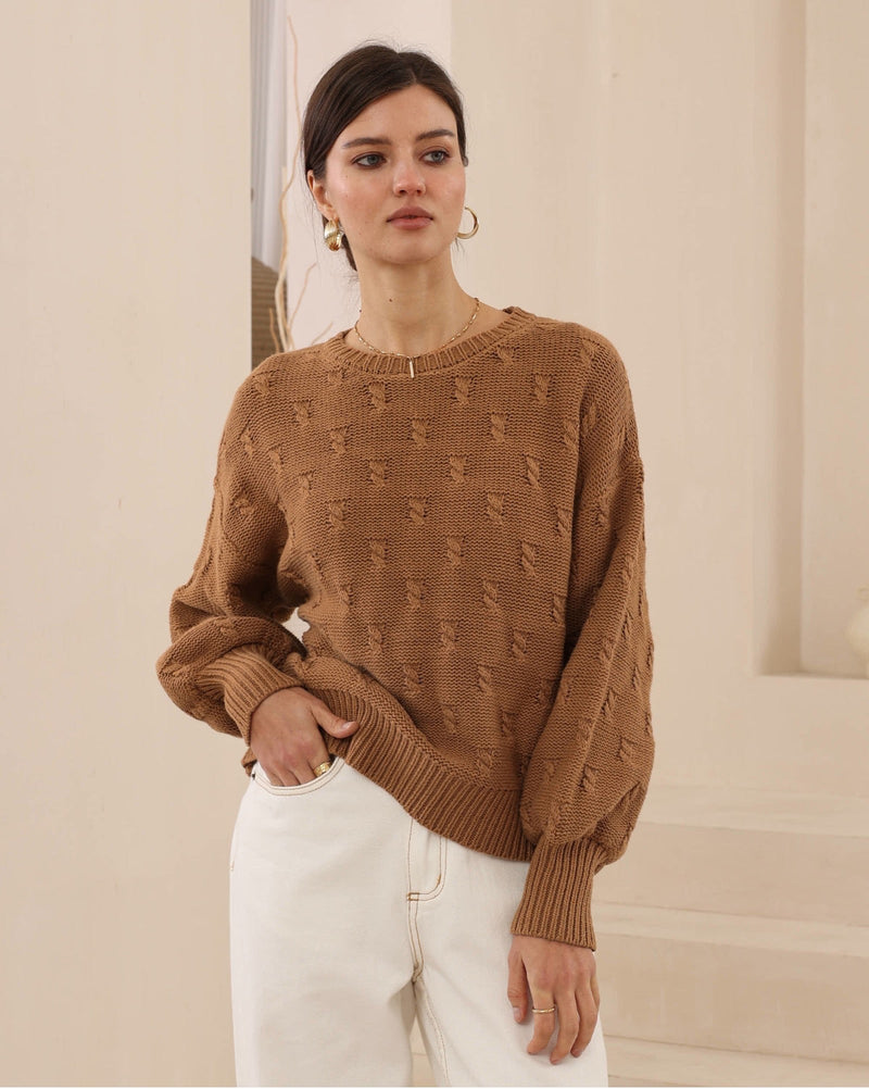 Mallory Knit Caramel
