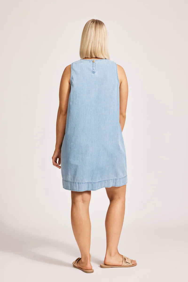 Melenia Denim Tank Dress Denim