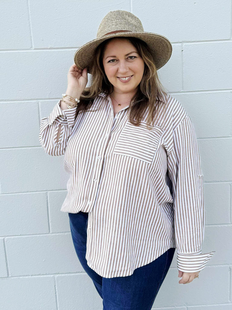Braided Toyo Fedora Mix Brown
