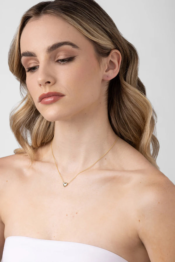 Mariel Soft Gold Heart Necklace