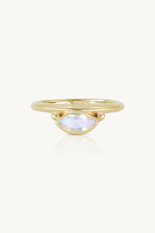 Nyra Marquise Moonstone Gold Ring