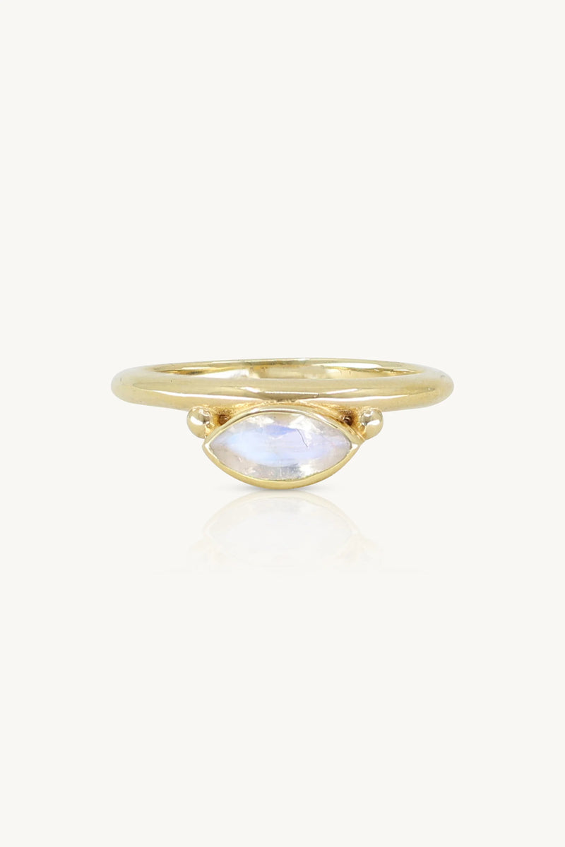 Nyra Marquise Moonstone Gold Ring