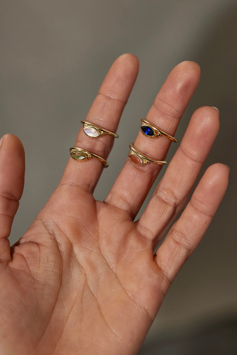Nyra Marquise Moonstone Gold Ring