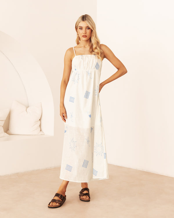 Amalfi Blue Maxi Dress