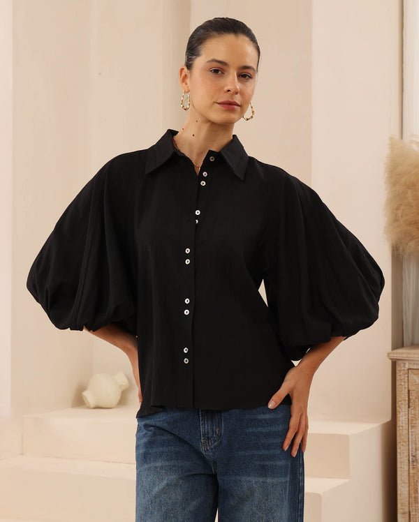 Prague Blouse Black