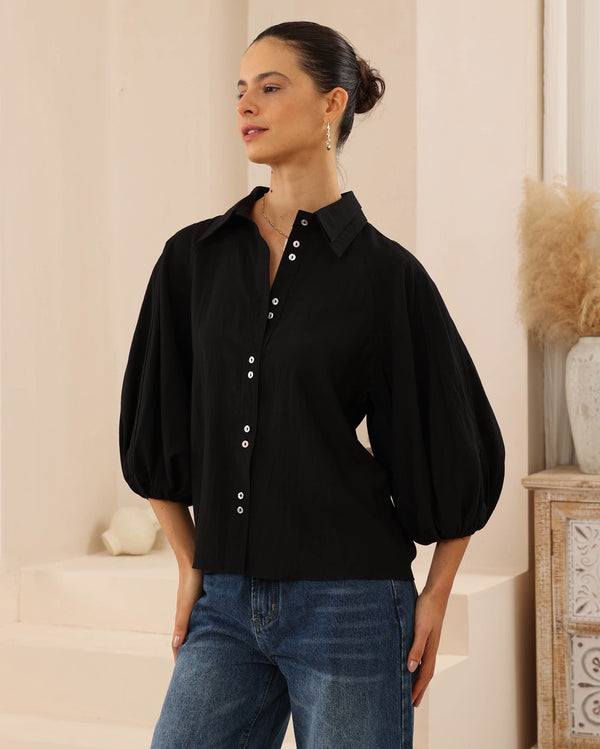 Prague Blouse Black