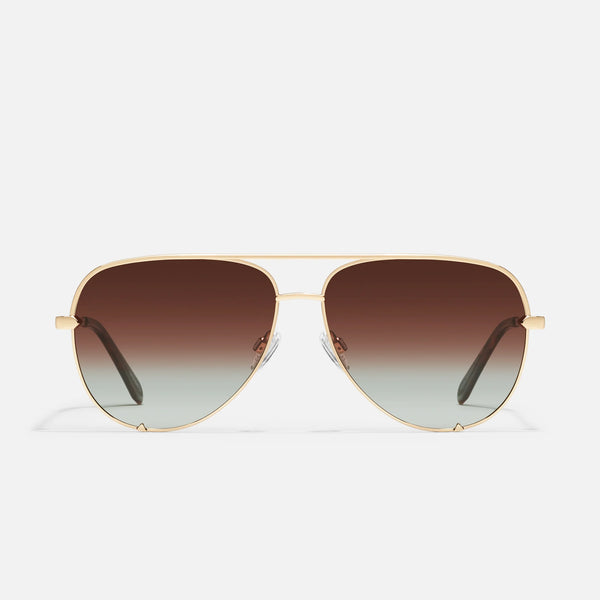 High Key Gold Frame / Brown Fade Polarised Lens