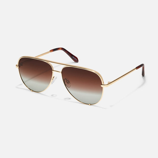 High Key Gold Frame / Brown Fade Polarised Lens