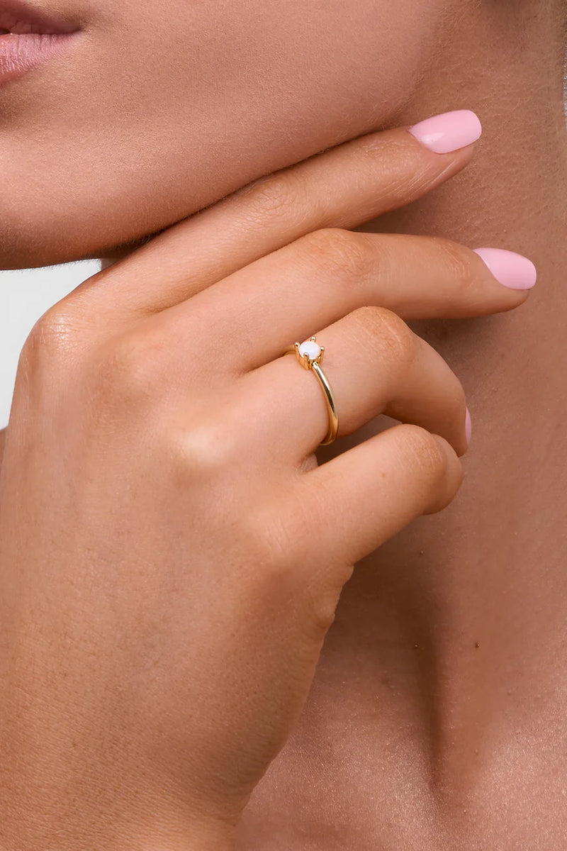Emery Opal Gold Ring