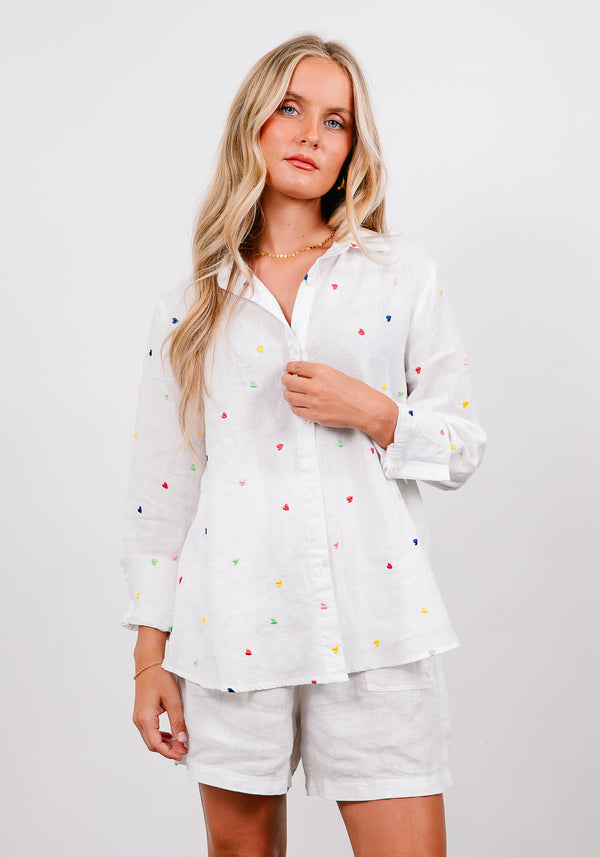 Queen Of Hearts Shirt White