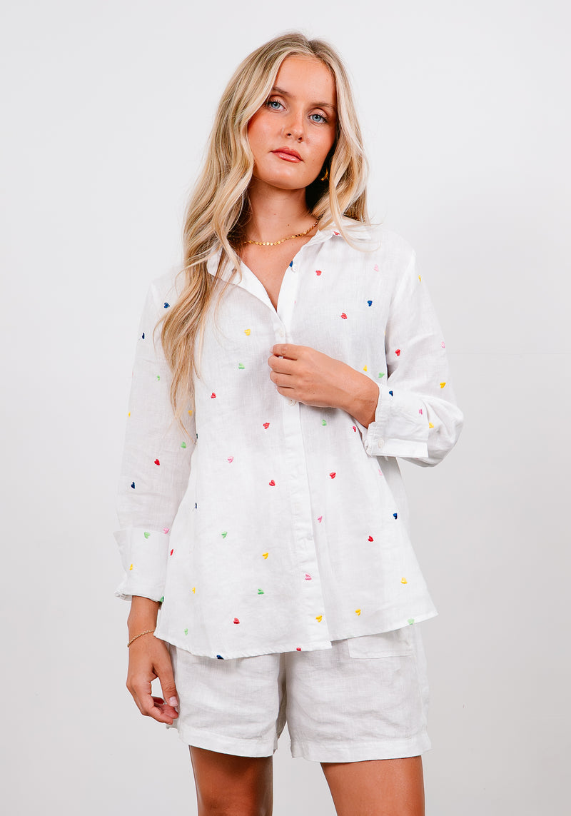 Queen Of Hearts Shirt White