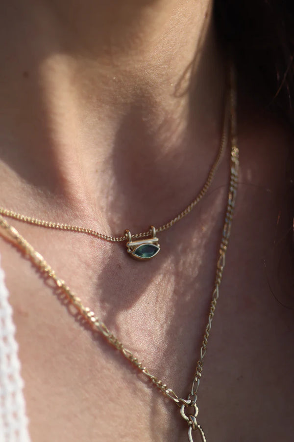 Nyra Apatite Gold Necklace