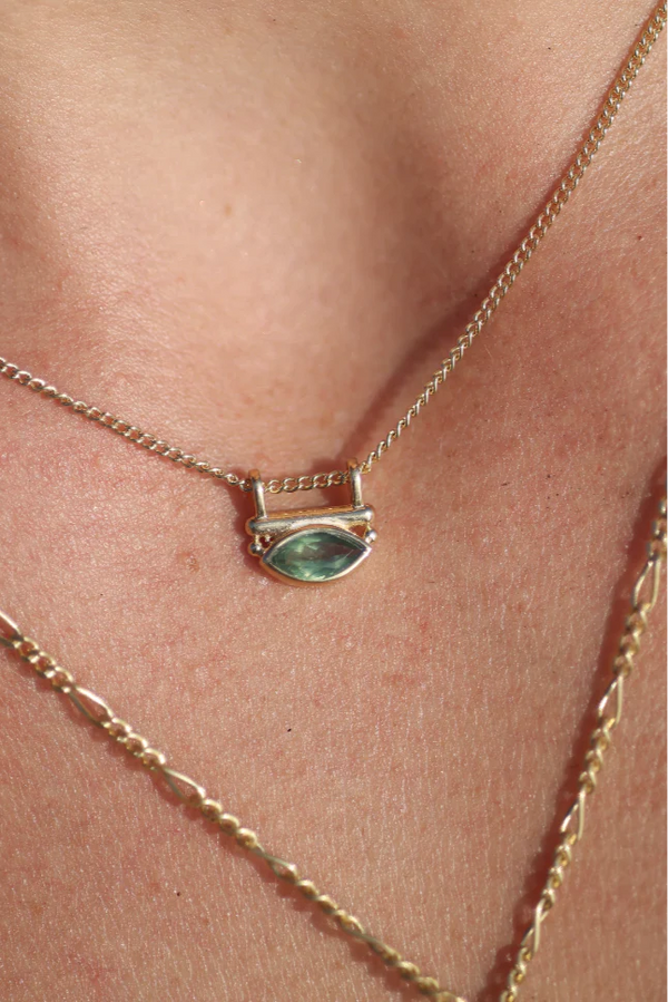 Nyra Apatite Gold Necklace