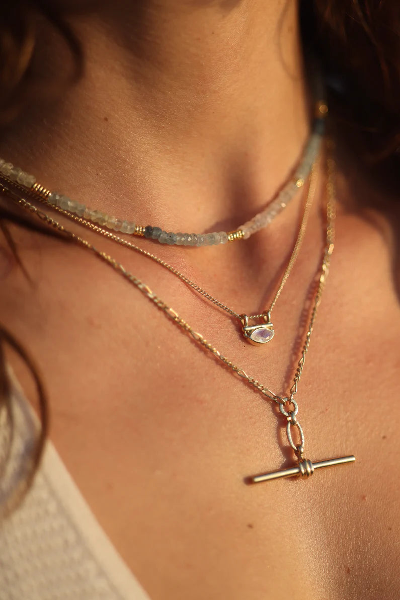 Nyra Moonstone Gold Necklace
