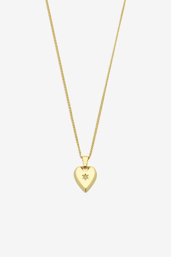 Stella Gold Heart Crystal Necklace