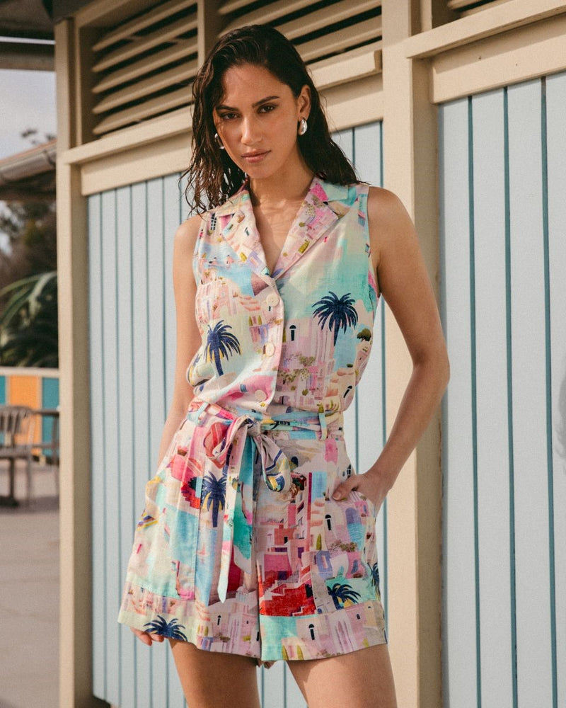 Sunny Santorini Playsuit