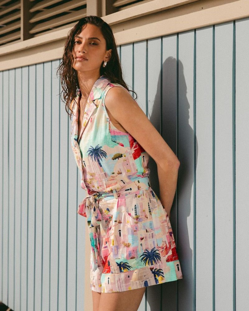 Sunny Santorini Playsuit