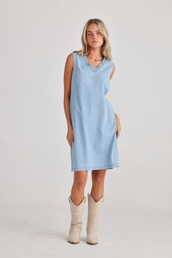 Vera Denim Dress Light Denim