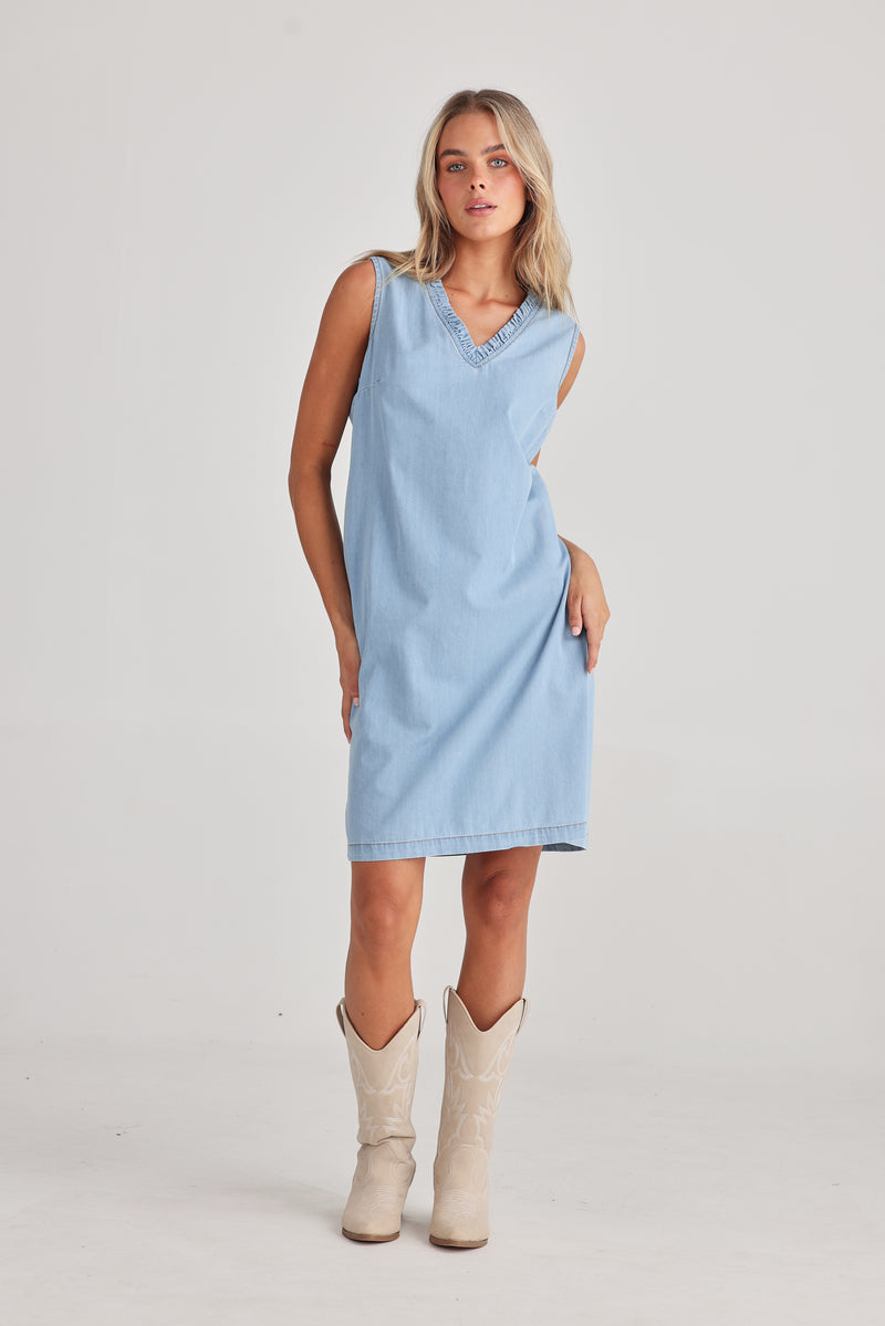 Vera Denim Dress Light Denim