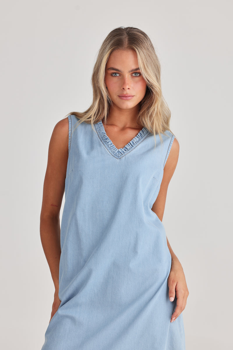 Vera Denim Dress Light Denim