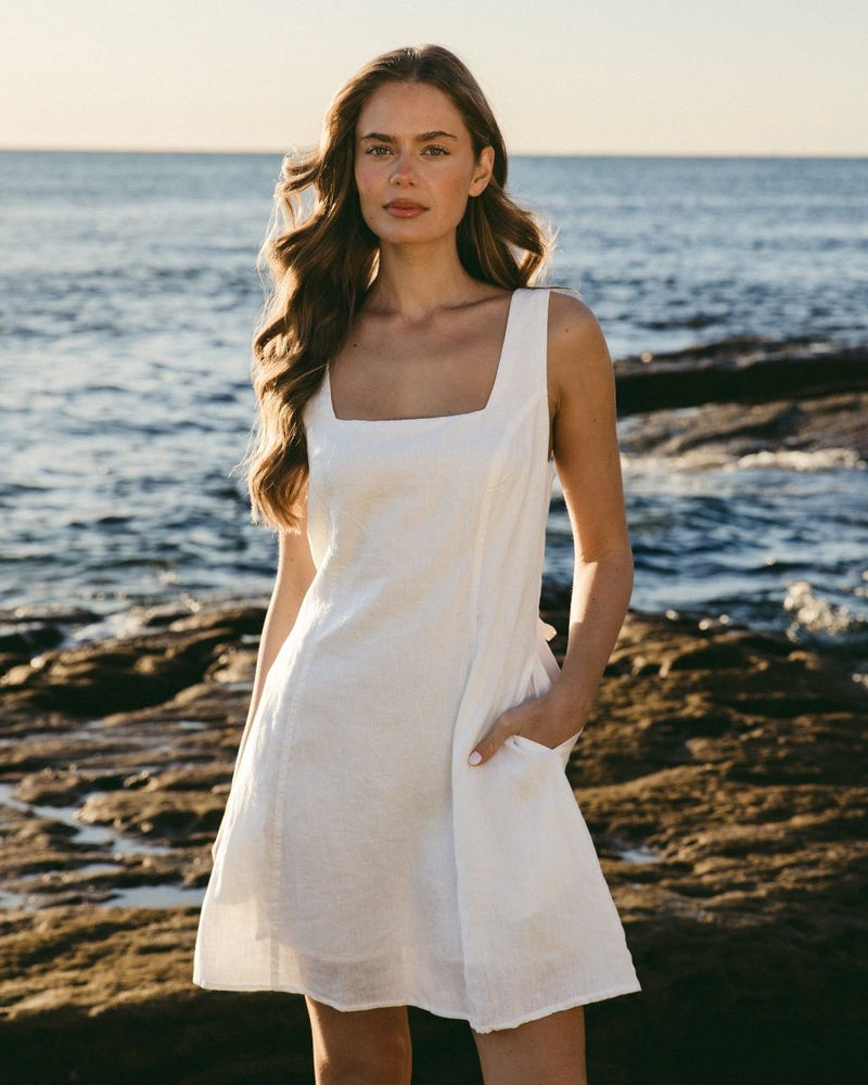 Tide Mini Dress White