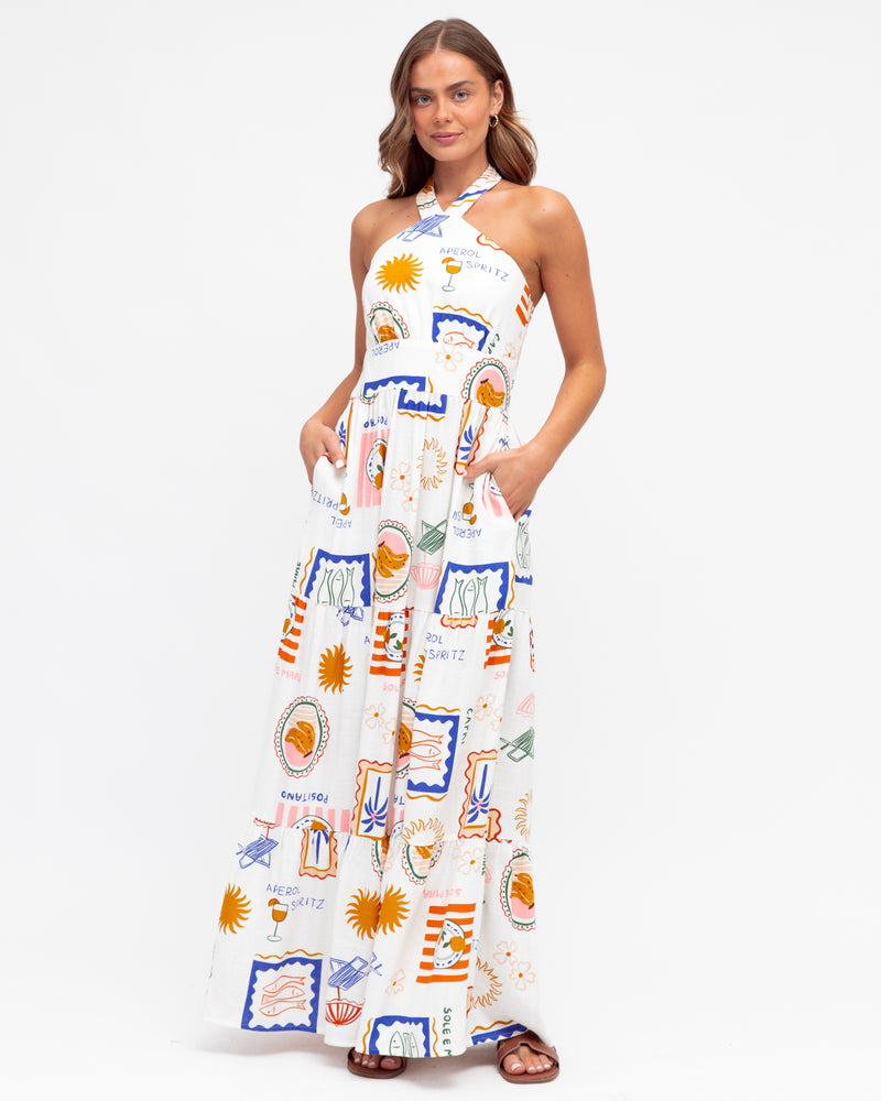 Aperol Maxi Dress