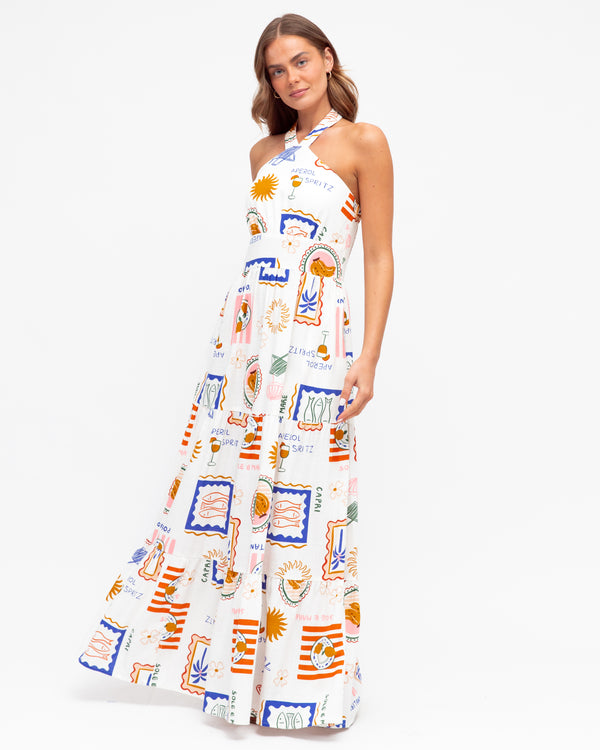 Aperol Maxi Dress