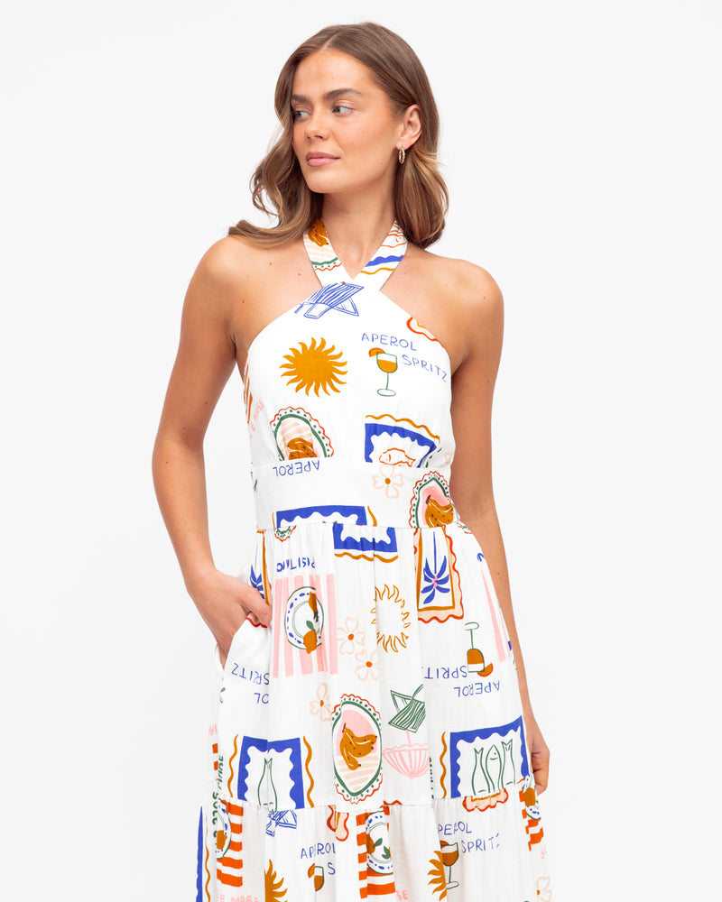 Aperol Maxi Dress